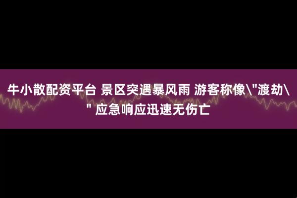 牛小散配资平台 景区突遇暴风雨 游客称像